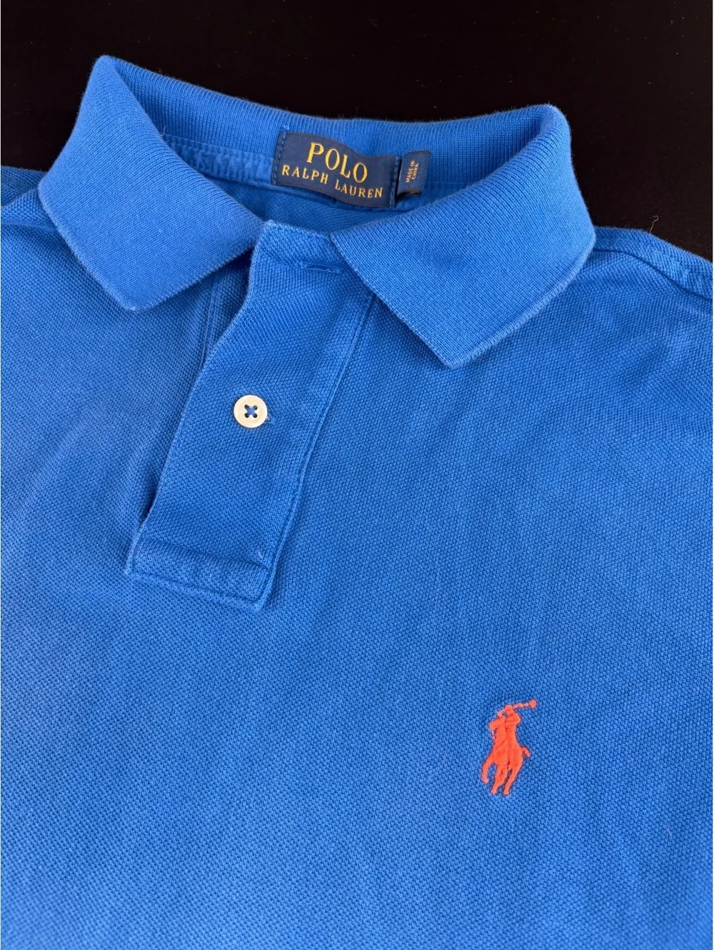 Polo Ralph Lauren Mesh Polo Men's S Blue Mint Ombre Sun-Faded Look